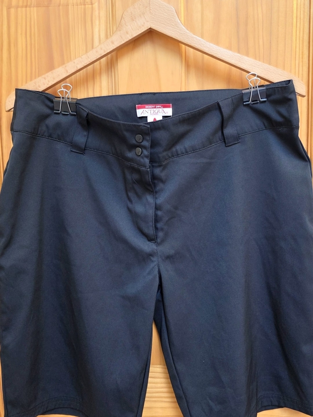 Antigua Women's Dry Fit Black Athletic Shorts